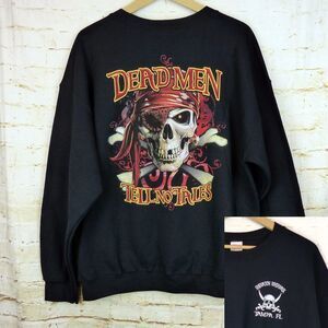 Gildan Pirate Skull Sweatshirt XL Black Dead Men Tell No Tale Riverwalk Tampa FL